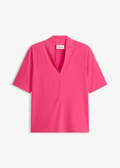 Camiseta con cuello chimenea