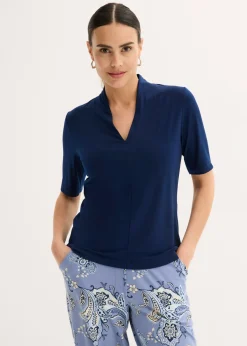 Camiseta con cuello chimenea