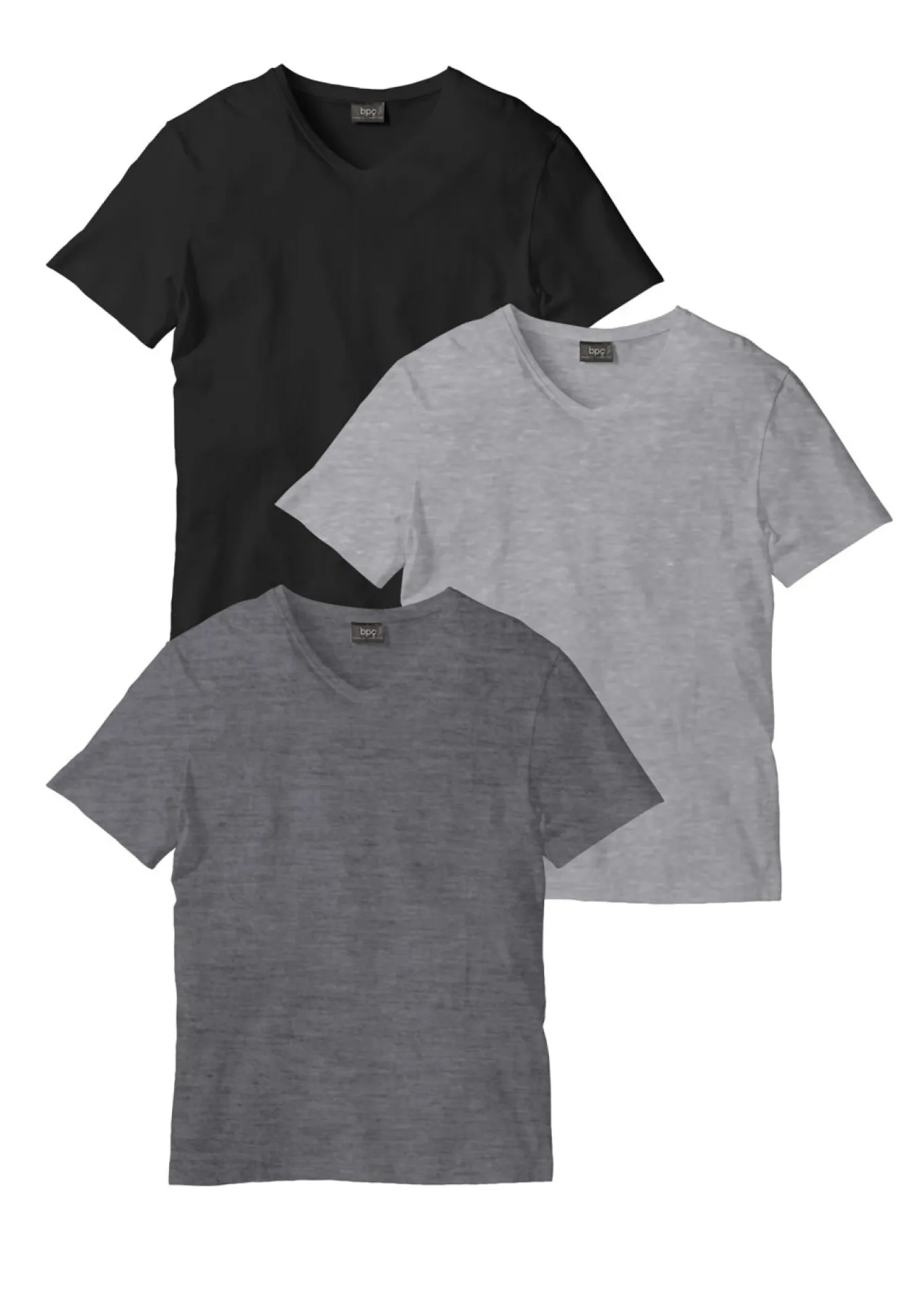 Camiseta con cuello en V (3 unidades)