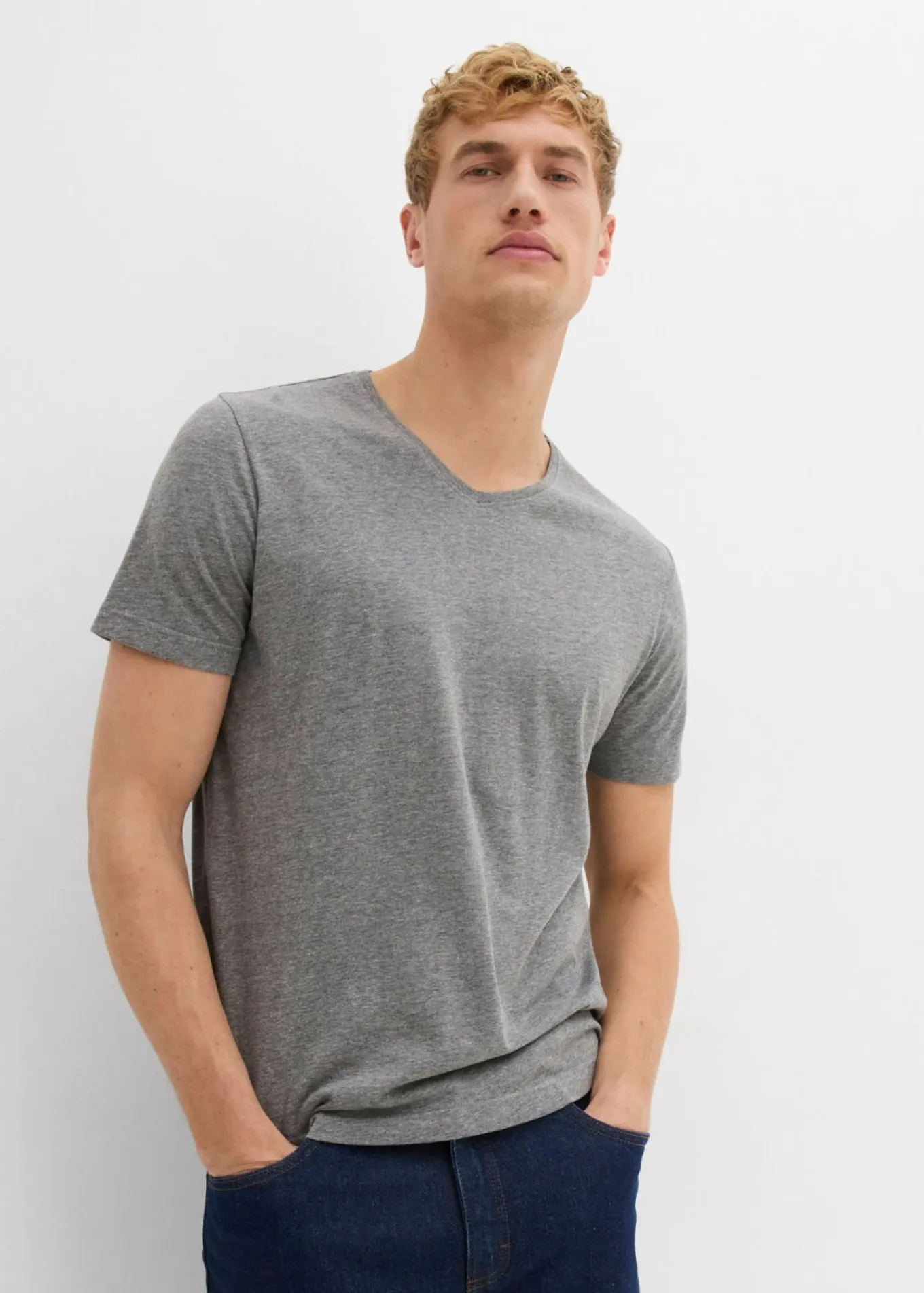 Camiseta con cuello en V (3 unidades)