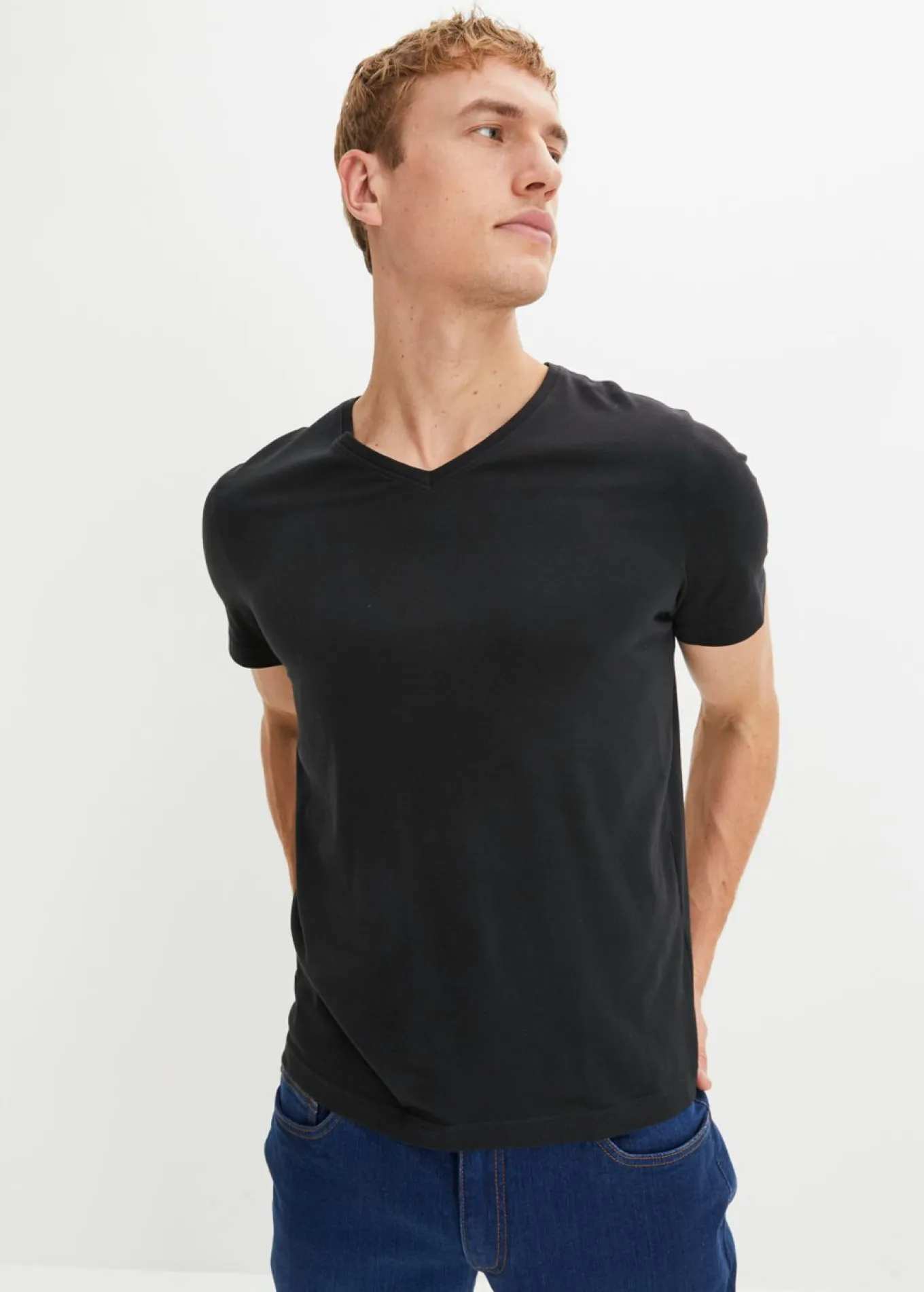 Camiseta con cuello en V (3 unidades)