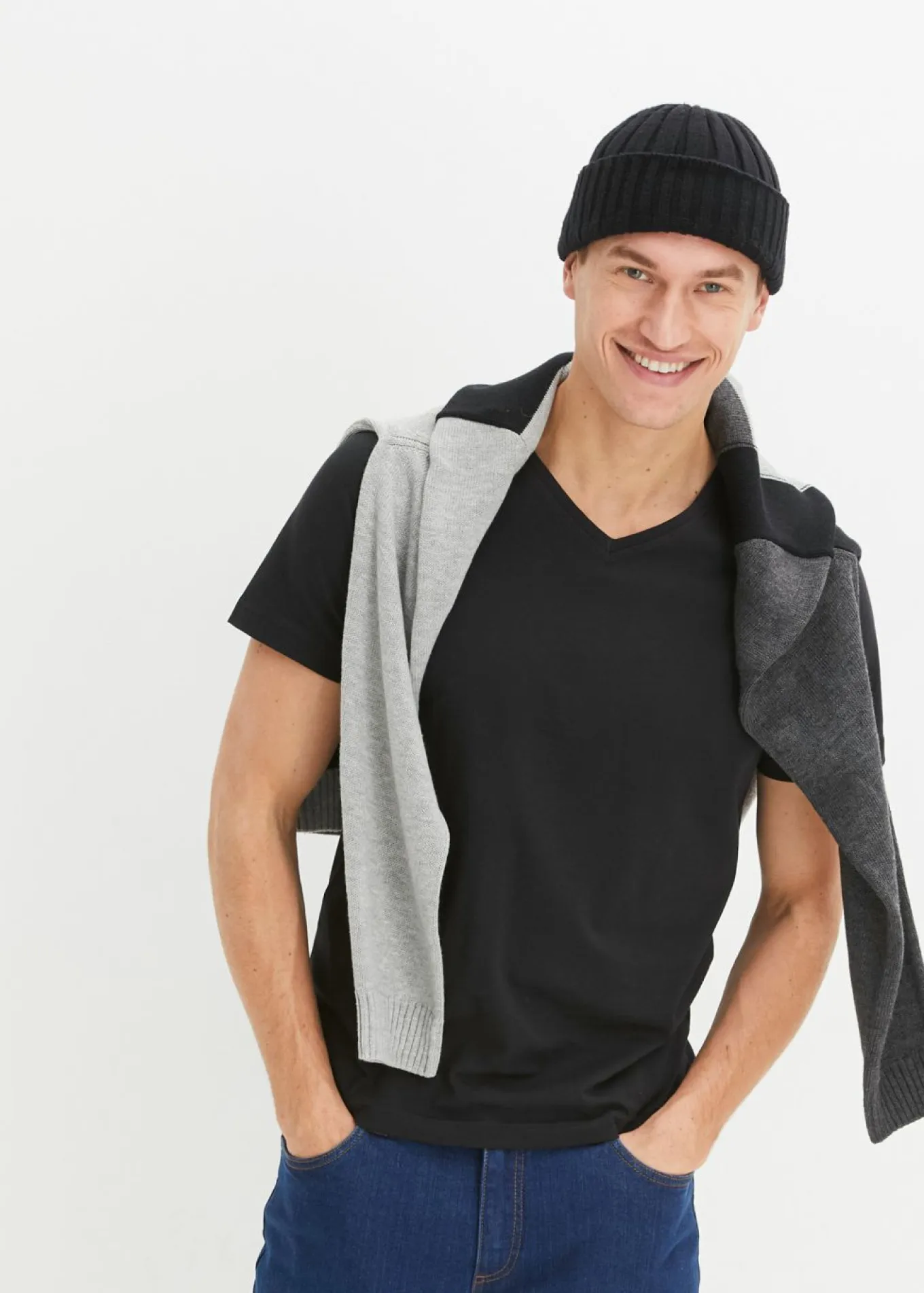 Camiseta con cuello en V (3 unidades)
