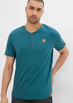 Camiseta con cuello henley (2 unidades) de algodón orgánico puro