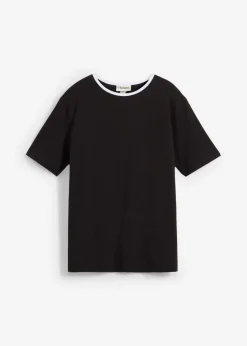 Camiseta con detalle de contraste