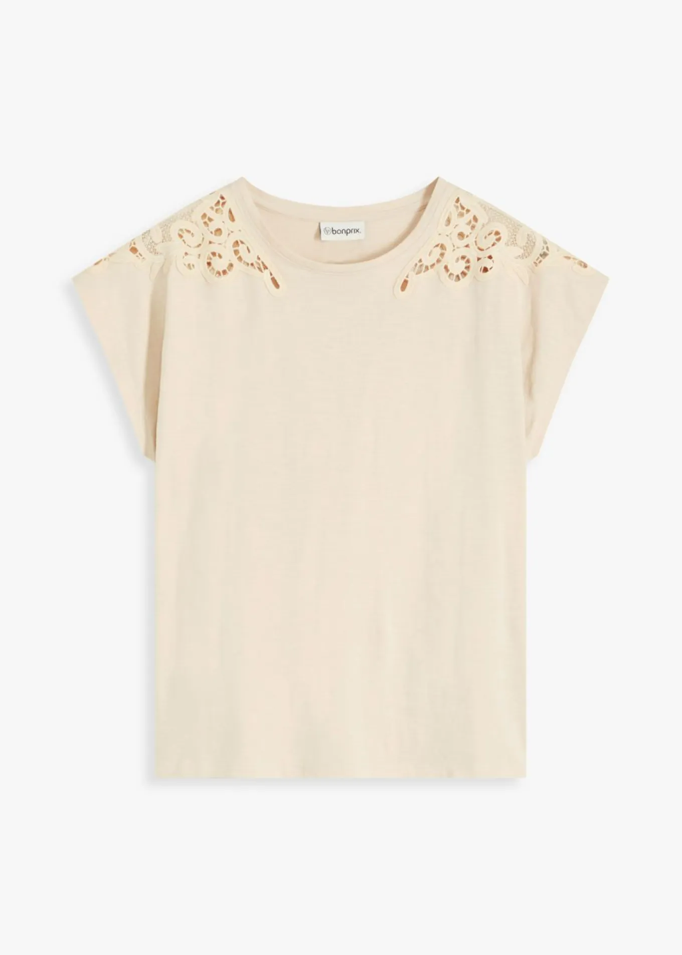 Camiseta con detalle de ganchillo