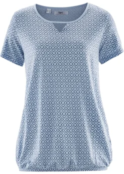 Camiseta con elástico y manga corta