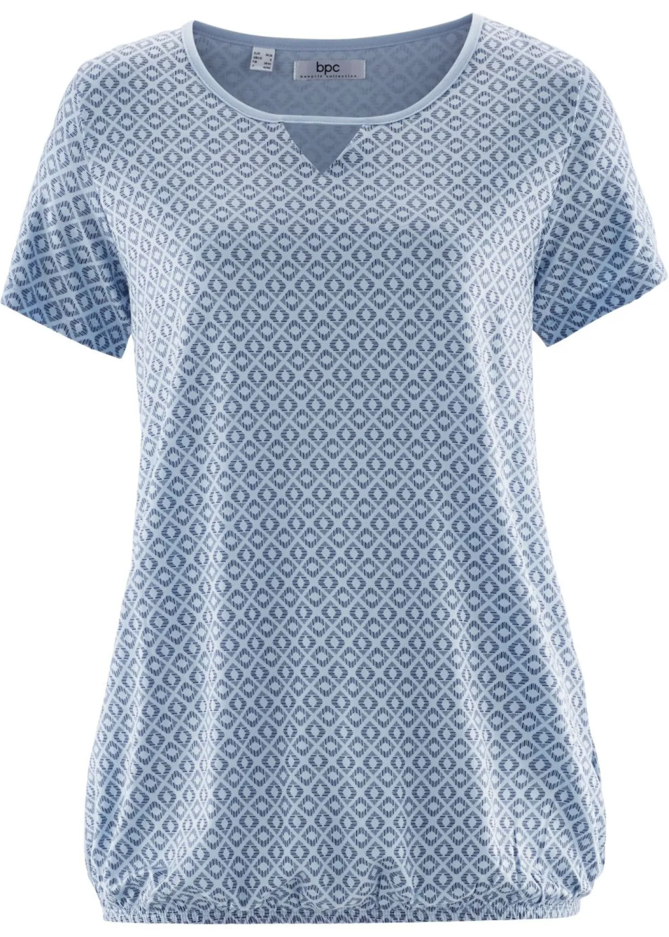 Camiseta con elástico y manga corta