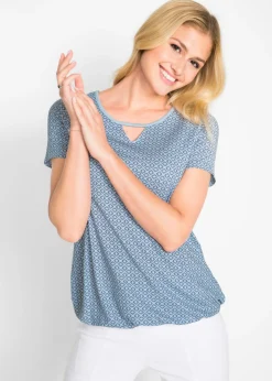 Camiseta con elástico y manga corta