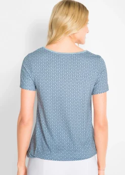 Camiseta con elástico y manga corta