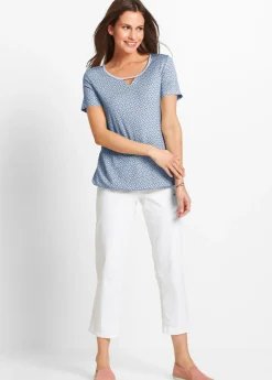 Camiseta con elástico y manga corta