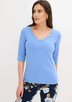 Camiseta con encaje