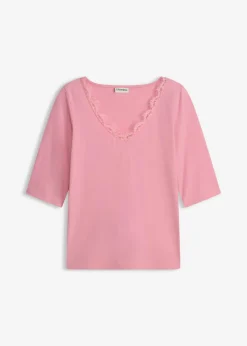 Camiseta con encaje