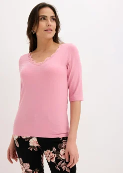 Camiseta con encaje