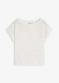 Camiseta con encaje calado
