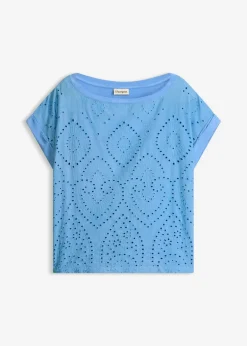 Camiseta con encaje calado