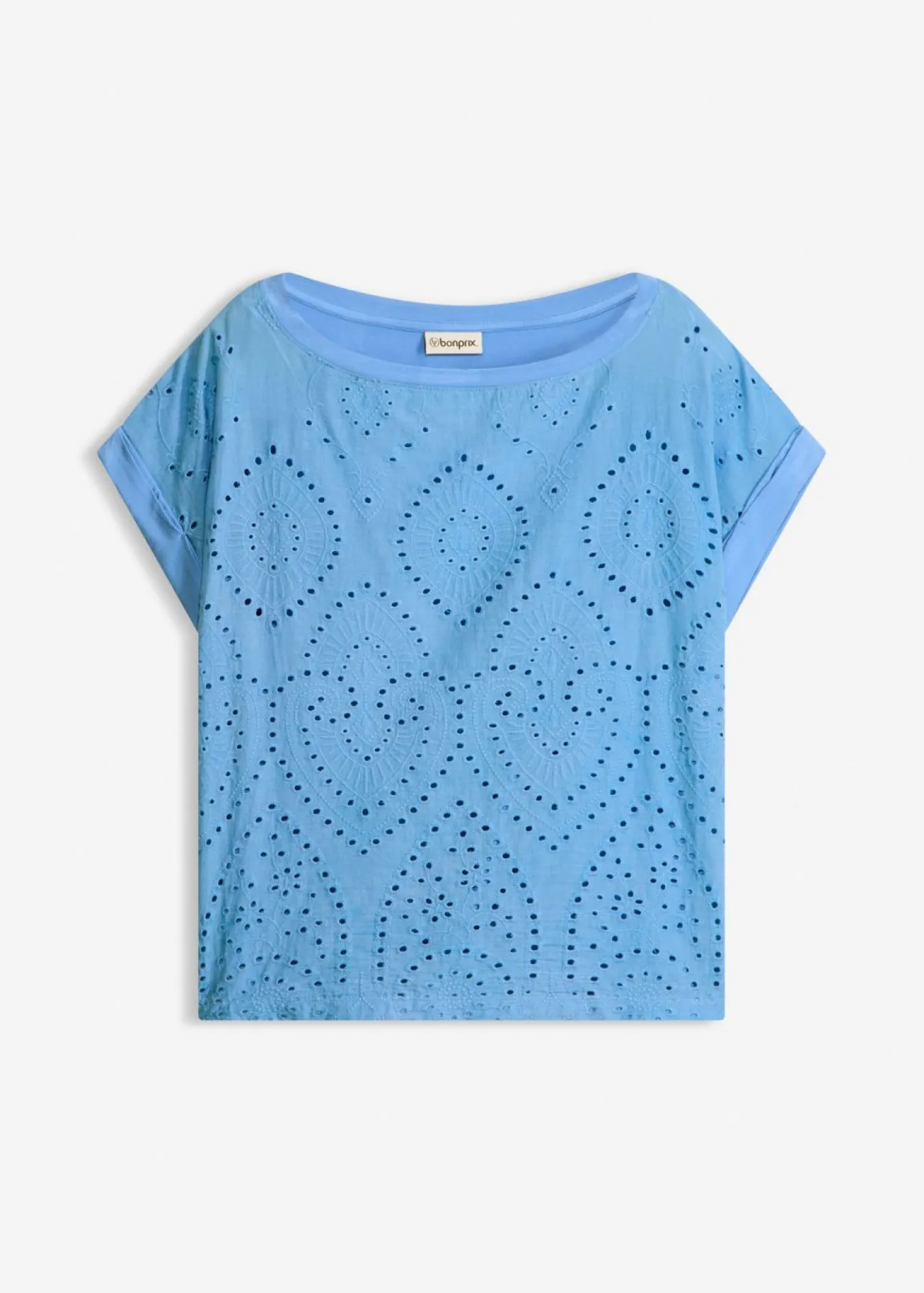 Camiseta con encaje calado