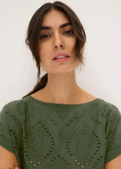 Camiseta con encaje calado