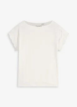 Camiseta con encaje de ganchillo