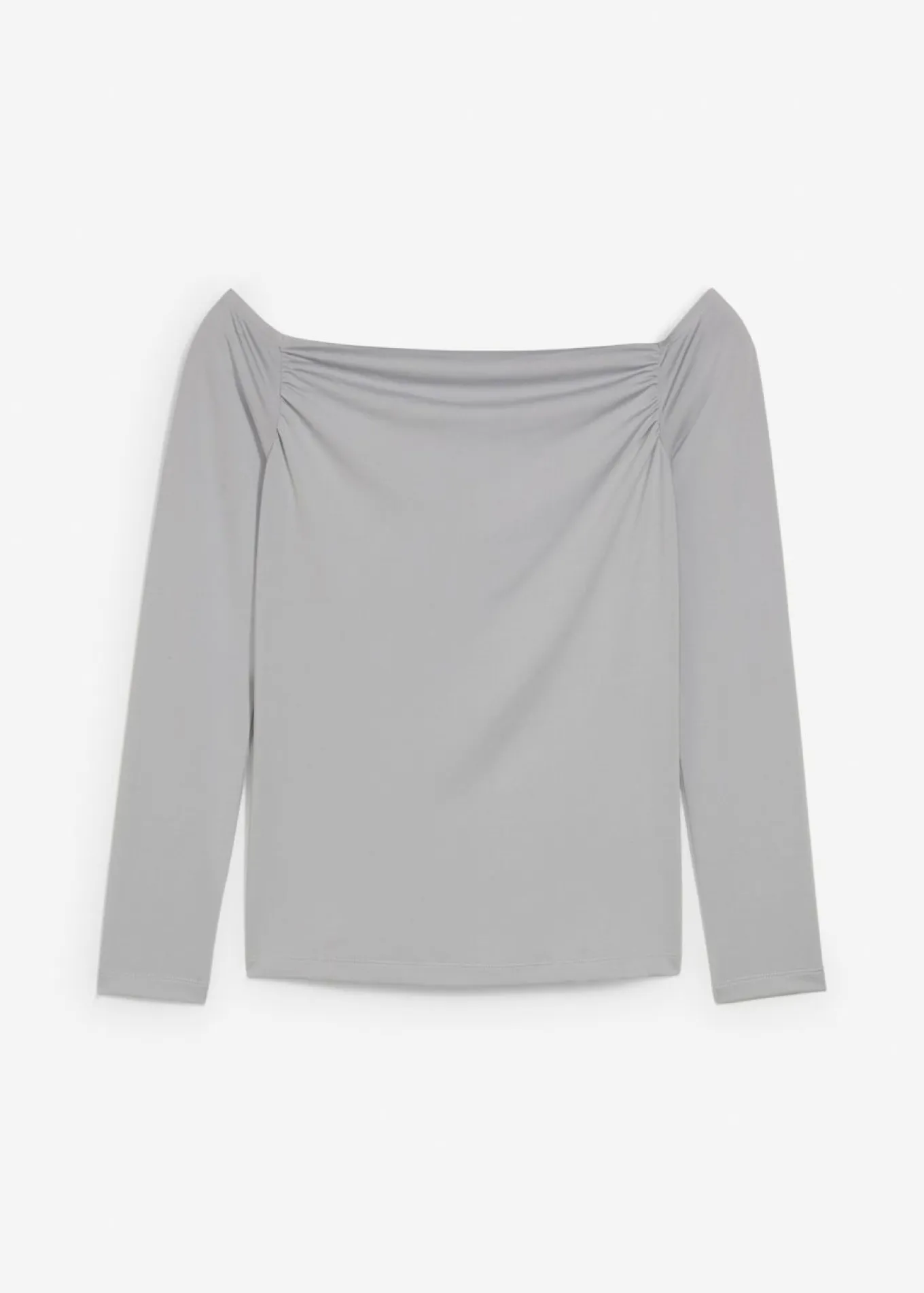 Camiseta con escote bañera de punto ligero