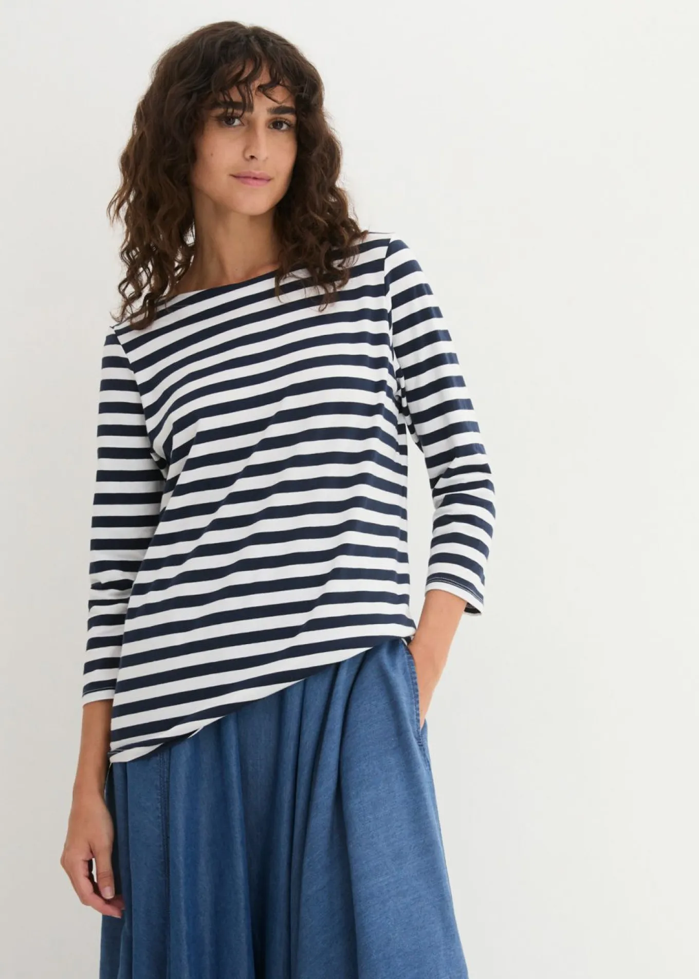 Camiseta con escote barco