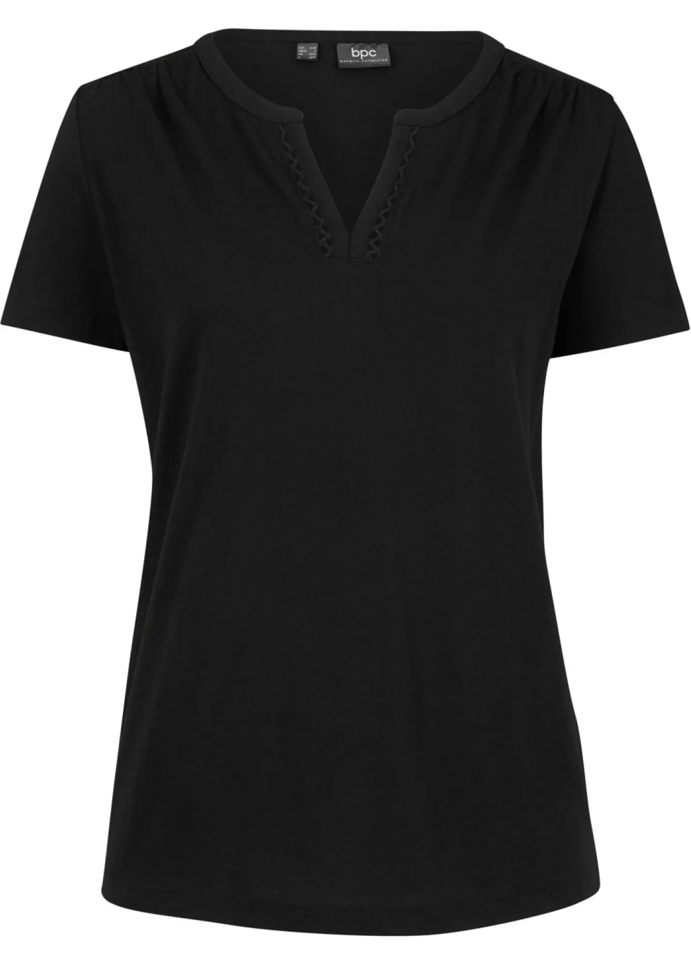 Camiseta con escote decorativo