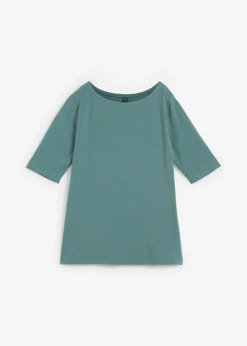 Camiseta con escote en U y media manga