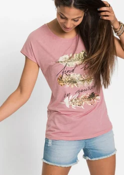 Camiseta con estampado brillante