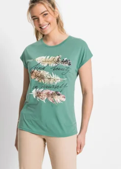 Camiseta con estampado brillante