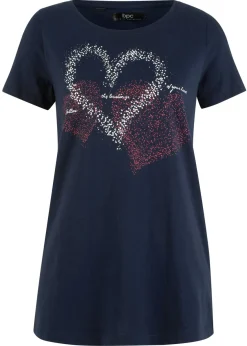 Camiseta con estampado de corazón de algodón orgánico
