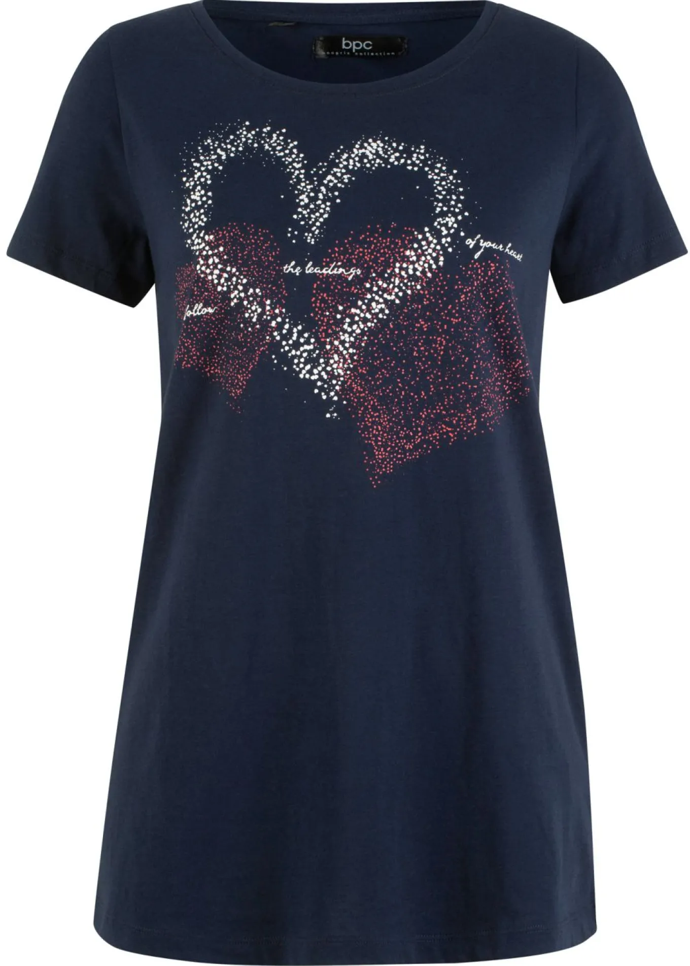 Camiseta con estampado de corazón de algodón orgánico