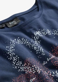 Camiseta con estampado de corazón de algodón orgánico