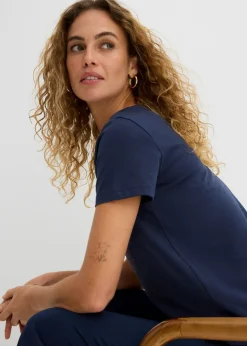 Camiseta con estampado de corazón de algodón orgánico