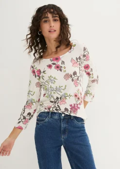 Camiseta con estampado de flores