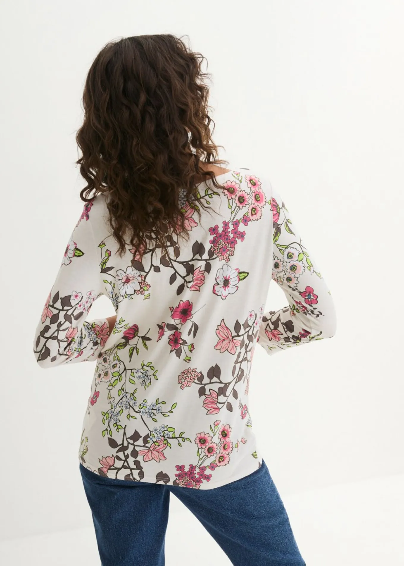 Camiseta con estampado de flores