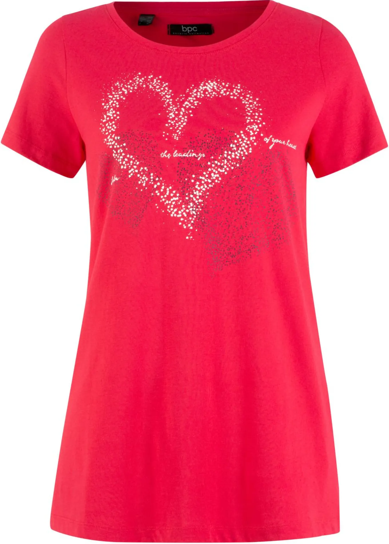 Camiseta con estampado de corazón de algodón orgánico
