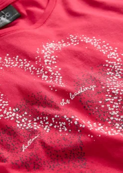 Camiseta con estampado de corazón de algodón orgánico