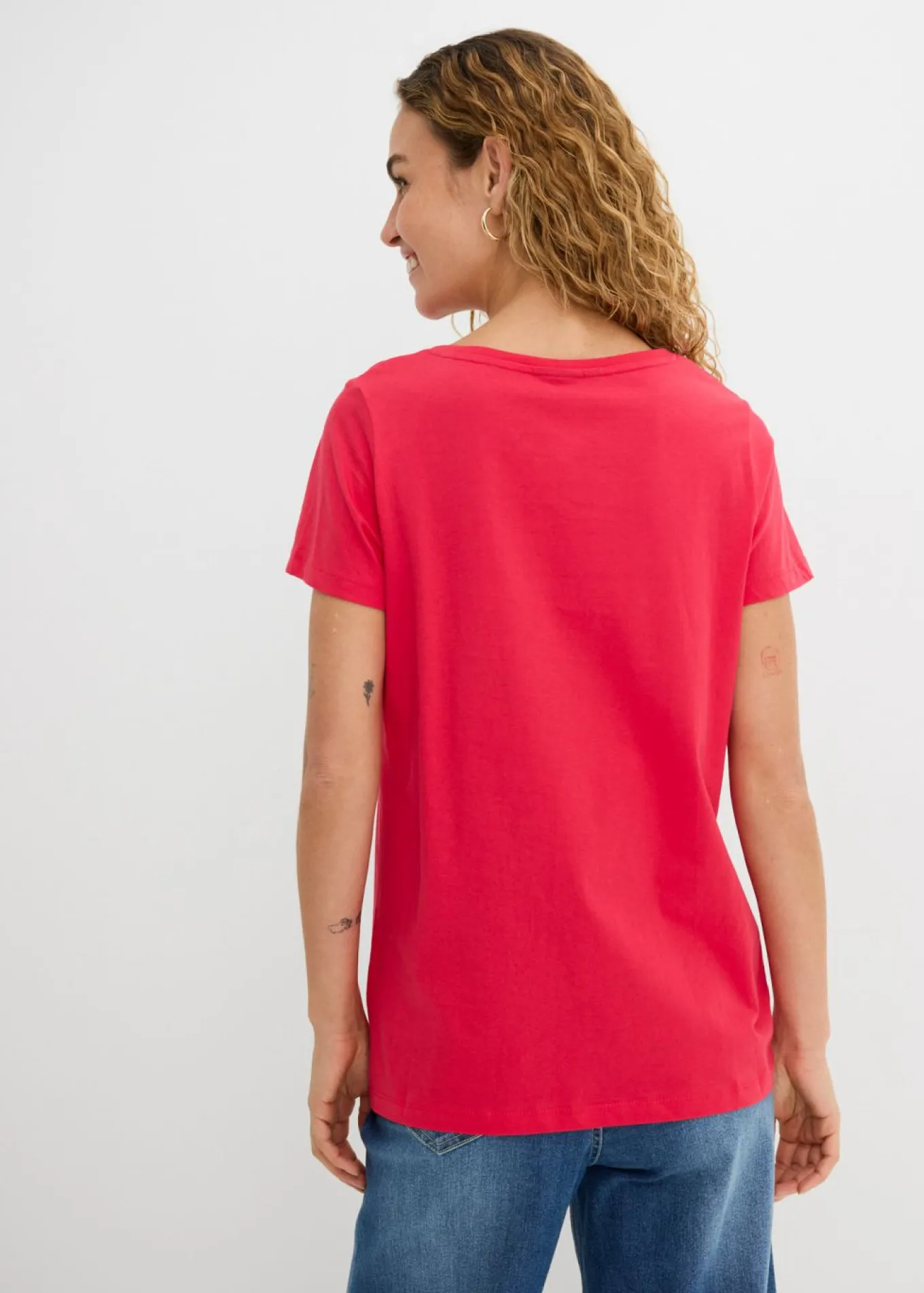 Camiseta con estampado de corazón de algodón orgánico