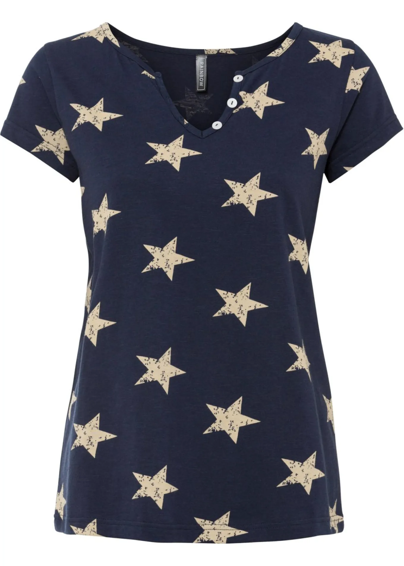Camiseta con estampado de estrellas y algodón puro