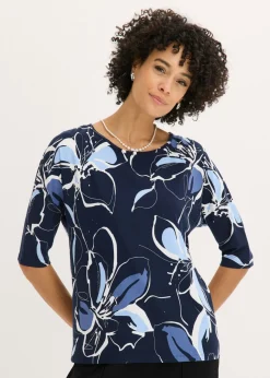 Camiseta con estampado de flores