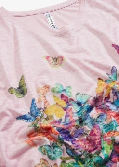 Camiseta con estampado de mariposa