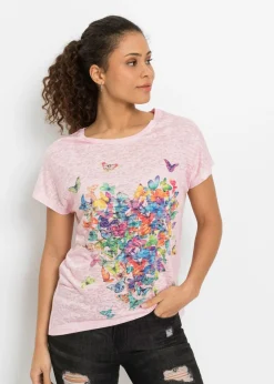 Camiseta con estampado de mariposa