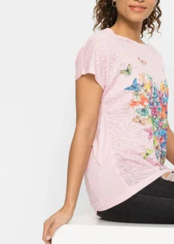 Camiseta con estampado de mariposa