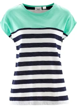 Camiseta con hilo flameado y manga corta