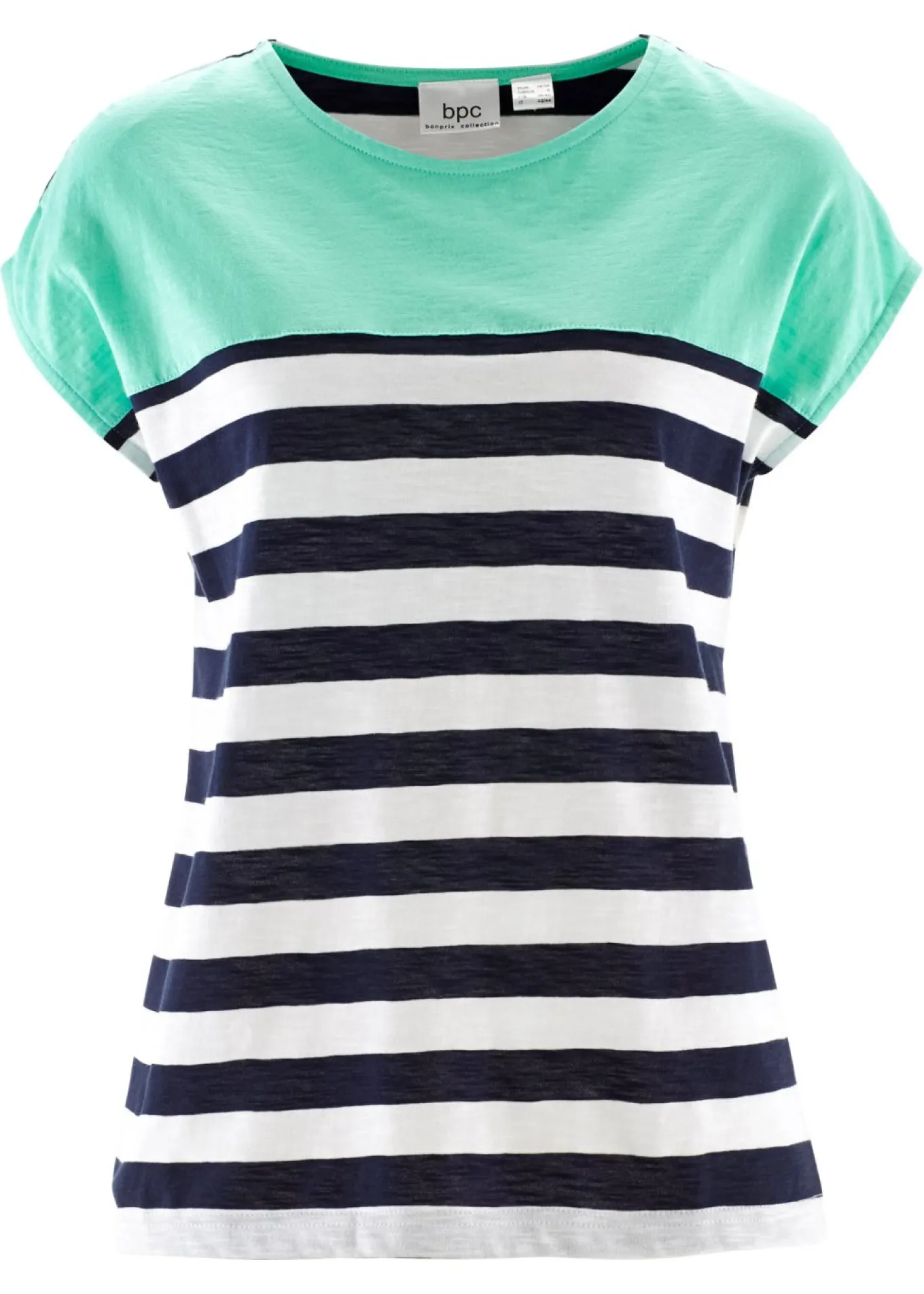 Camiseta con hilo flameado y manga corta