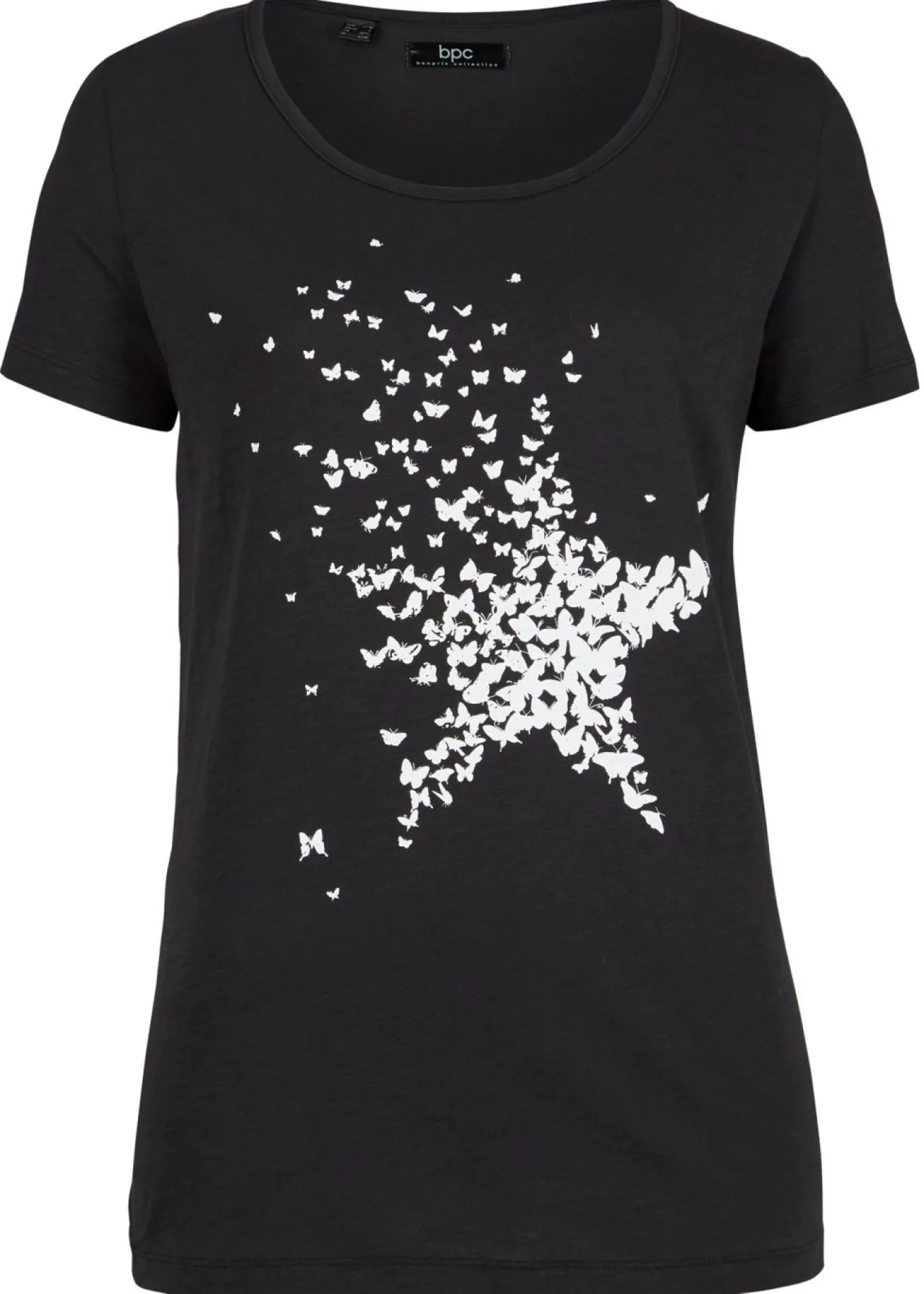 Camiseta con hilo flameado y manga corta