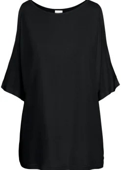 Camiseta con hombros al descubierto de viscosa