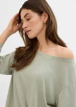 Camiseta con hombros descubiertos de suave mezcla de modal
