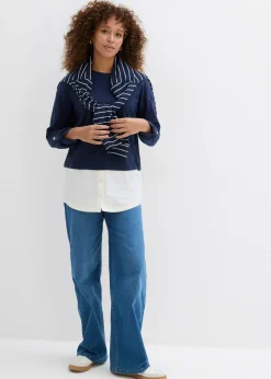 Camiseta con inserto de blusa de algodón orgánico puro