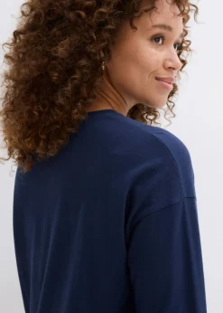 Camiseta con inserto de blusa de algodón orgánico puro