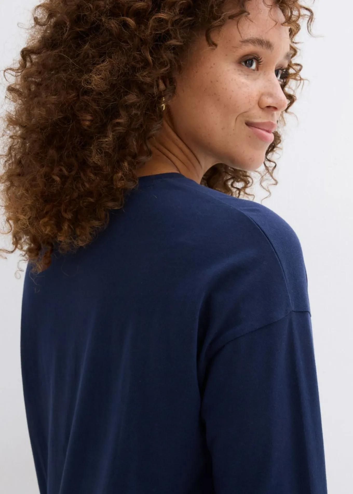 Camiseta con inserto de blusa de algodón orgánico puro